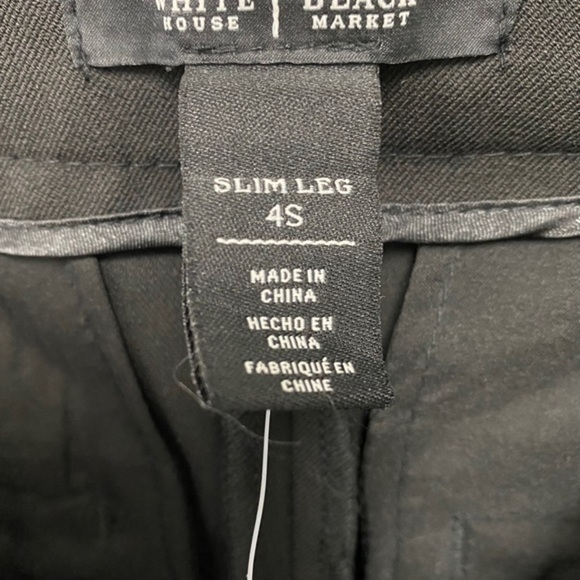 NWT WHBM Stovepipe Slit Leg Pant 4S - Picture 4 of 5